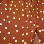 VICI Women’s Small Orange White Dotted Knee Highed Button up Dress. Photo 1
