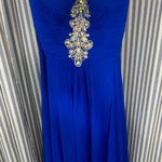 Tony Bowls royal blue strapless prom dress Photo 0