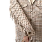 Sandro  Wool Blend Fringe Western Jacket Sz 34‎ (US 0/XS) Photo 6