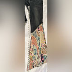 70’s Womens Mid Rise Jeans Patchwork Bell Bottom Pants Washed Denim Size S New Black Photo 6