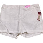 Merona Womens Shorts Size 8 Fresh White Textured Cotton 34" Waist 5" Inseam Photo 0