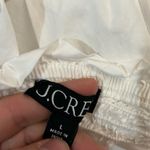 J.Crew White Smocked One-Shoulder Dress 100% Cotton Poplin Midi Dress Size Large Photo 5