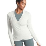 Athleta Poise Dance Wrap Light Grey Size Small Photo 0