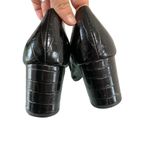 Crown & Ivy Scarlett Pump Block Heel Black Leopard Print Size 9 Photo 3