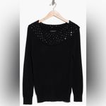 Nordstrom Sofia Cashmere Cowl Neck Sequins Sweater Black Size L Photo 2