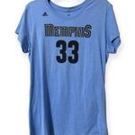 Adidas  women’s size 2XL Memphis 33 light pullover short sleeve Blue T-Shirt nwt Photo 0