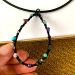 Real STONES necklace w Lápiz purple pendant gorgeous Photo 4