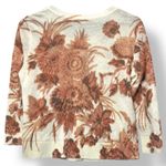 Talbots  Petites Women Cardigan Sweater PS Floral Linen Blend Button‎ Front NWT Photo 2