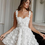 Jewelclues Florence 3D Floral Applique Mini Dress Photo 0