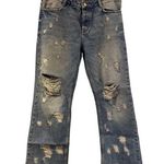 ZARA Trafaluc Cropped Distressed Jeans Button Fly Women's 28 Photo 0