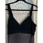 Betsy and Adam Black Silver Ombre Pleated Gown Metallic Empire Waist Dress 14 Photo 14