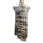 Azur L/XL Tie Dye Sleeveless Swim Cover Up Dress Green Blue White Size 00 Photo 1