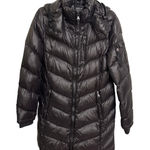 Andrew Marc Jacket Women Large Packable Lightweight Premium 650 Down Black Shiny Photo 0