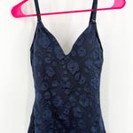 Robin Piccone Tankini SZ Extra Small NEW Swim Navy Jacquard Texture Floral NWOT Photo 13