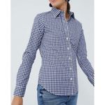 UNTUCKit Belleza women’s Blue Check Shirt NWT Size 2 Photo 2