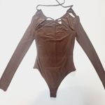 Lovers + Friends  Delilah Bodysuit in Espresso Brown XS Photo 2