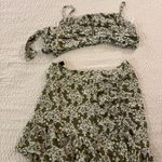 SheIn  Green and White Floral Set Photo 2