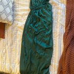 SheIn Green Satin Maxi Dress Photo 4