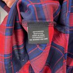 Stitch Fix Tinsel Hattie Button Down Top Womens Large Red Blue Plaid Viscose NEW Photo 10
