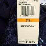 B Darlin  Juniors' Sequined Lace-Up Gown Navy Sz 7/8 NWT Photo 7