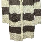 Free People Cuddle Bear Long Line Striped Knit Duster Cardigan Size Medium Boho Photo 8