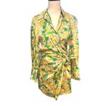 ZARA Retro Satin Wrap Mini Dress Sz XS Photo 1