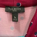 Talbots  petite small maroon red top 3/4‎ sleeve Photo 2
