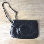 Coach Vintage  Black Leather Wristlet Small Pouch Clutch Wallet Y2K Indie Moto Photo 1