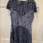 BCBG Max Azria Chelsey Mosaic Blue Triangle Dress Photo 1