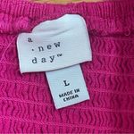 A New Day Women’s Puff Sleeve Linen Blend Dress Dark Pink Magenta L Photo 8