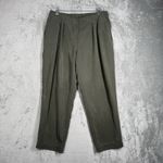 Chico's Pants Womens Medium Olive Green Pleated Skimmer Career Business Casual Photo 1