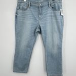 Old Navy Jeans 16P boyfriend brushback built in warm mid rise blue denim NEW Photo 1