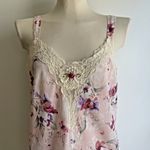 Vintage 80s California Dynasty Peignoir Set Nightgown Robe Floral Lace Large Pink Photo 3
