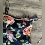 Sequin Hearts  Strapless Navy Floral Dress Photo 4