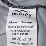 Tesmay Peacock Feather Print Modest Swim Dress women’s Size Large Black Photo 7