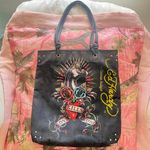Ed Hardy y2k true vintage don christian audigier “love kills slowly” tote bag Photo 5