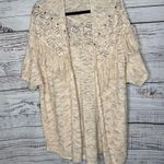 Knox Rose  Boho Fringe Festival Short Sleeve Cardigan LG Photo 0