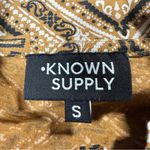 Known Supply Ayla Cider Retro Boho Mini Dress Oversized Sleeve Organic Cotton S Brown Photo 10