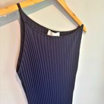Michelle Mason NWT Navy Ribbed Bodycon Midi Dress - size Small Photo 1