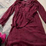 Baltic Born Paisley Dot Midi Dress Burgundy Women's L Photo 5