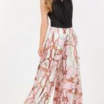 High Waist Wide Leg Printed Palazzo Pants Size L Photo 3