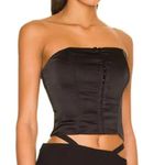 superdown Black Satin Corset Top Size Small Photo 0