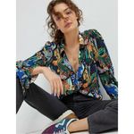 Anthropologie Maeve Masha Volnova Carmiel Buttondown Top Sz 2 Photo 3