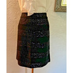 Loft Sequin Skirt NWT Women Size 4 Black Lined Above Knee Party Ann Taylor Photo 3