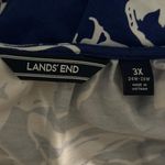 Lands' End Lands’ End Plus Size Blue & White Floral Midi Dress 3X (24W-26W) Photo 5