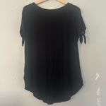 Old Navy 🦋 Black Tie-Sleeve Short Sleeve Top Casual Neutral Comfy Stretch Large Photo 4
