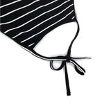 American Apparel  Halter Tie Back Crop Top Black White OS Photo 1