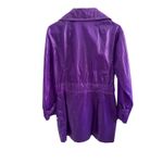 Vintage 1970s Purple Nylon Rain Coat Snap Photo 2