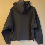 frame denim NEW! X Imaan LARGE Zipper Long Short Sleeve BLACK Hoodie Sweatshirt Photo 13