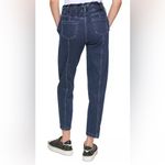 Karl Lagerfeld  Dark Blue Ankle Jeans Size 10 High Rise Paper Bag Waist Photo 2